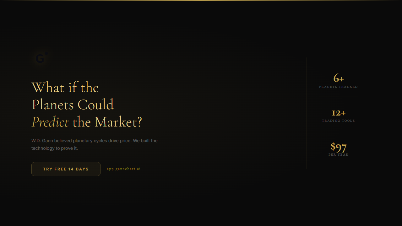 GannChart.ai — What if the planets could predict the market?